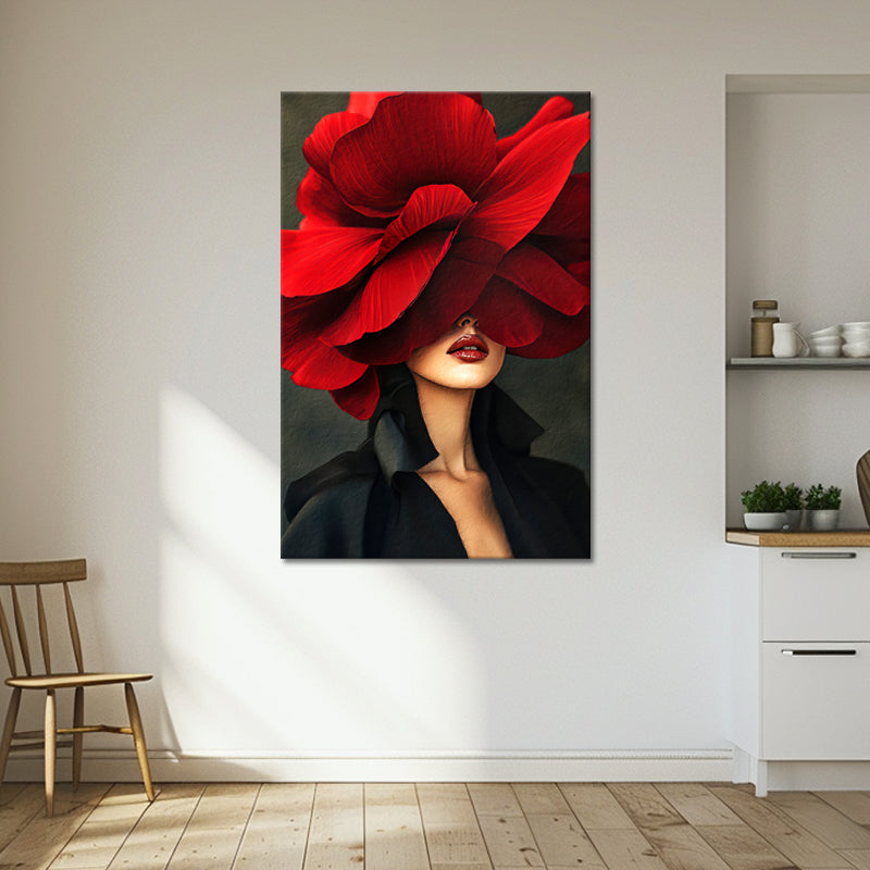 Dame mit Klatschmohn