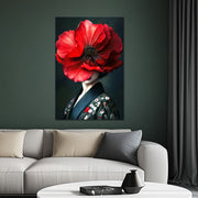 Dame mit Klatschmohn I