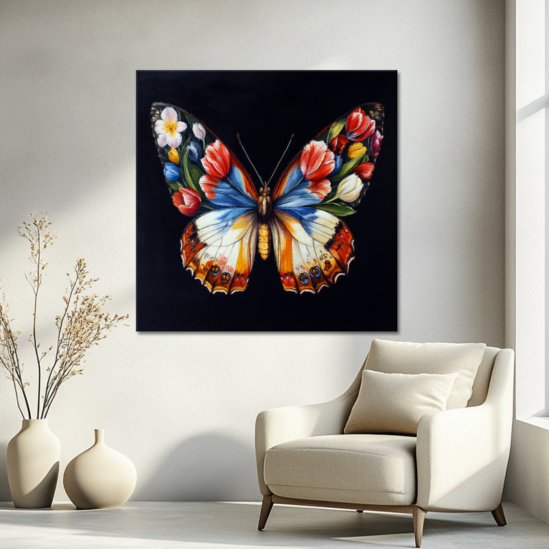 Schmetterling mit Blumen
