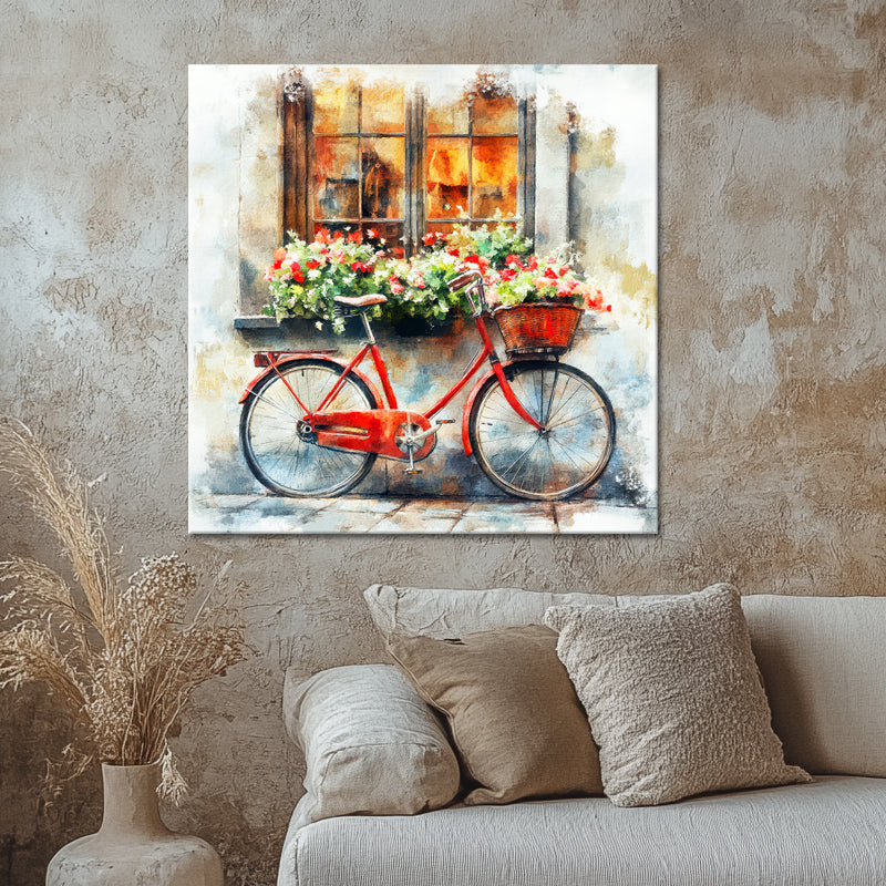 Fahrrad mit Blumen