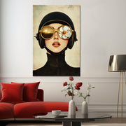 Frau in abstrakter Illustration