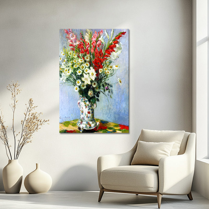 Strauß mit Gladiolen – Monet