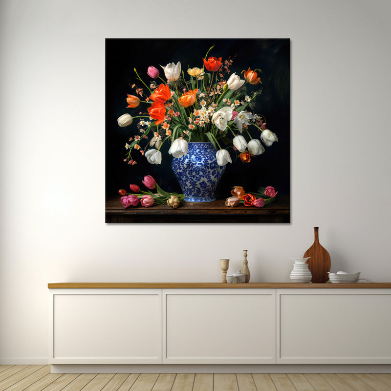 Schöne Vase mit Blumen