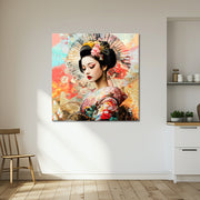 Frau im traditionellen Kimono