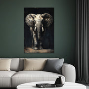 Elefant in Schwarz