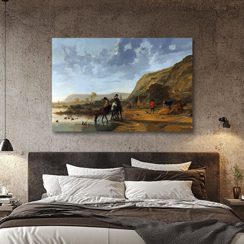 Flusslandschaft mit Reitern - Aelbert Cuyp