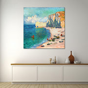 Der Strand und die Falaise d’Amont – Monet