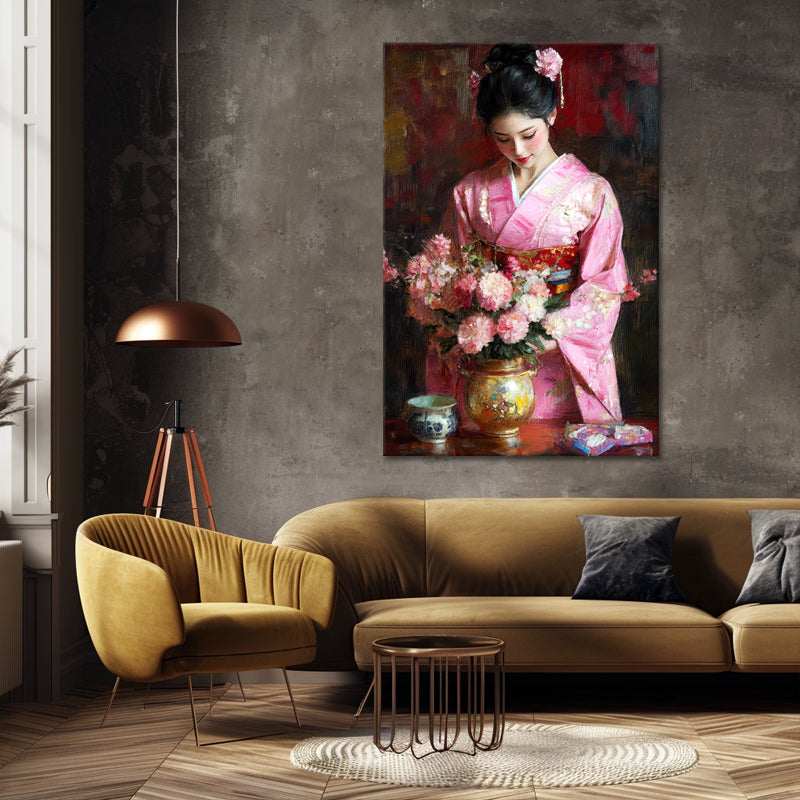 Asiatische Frau im Kimono