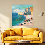 Der Strand und die Falaise d’Amont – Monet