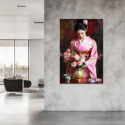 Asiatische Frau im Kimono