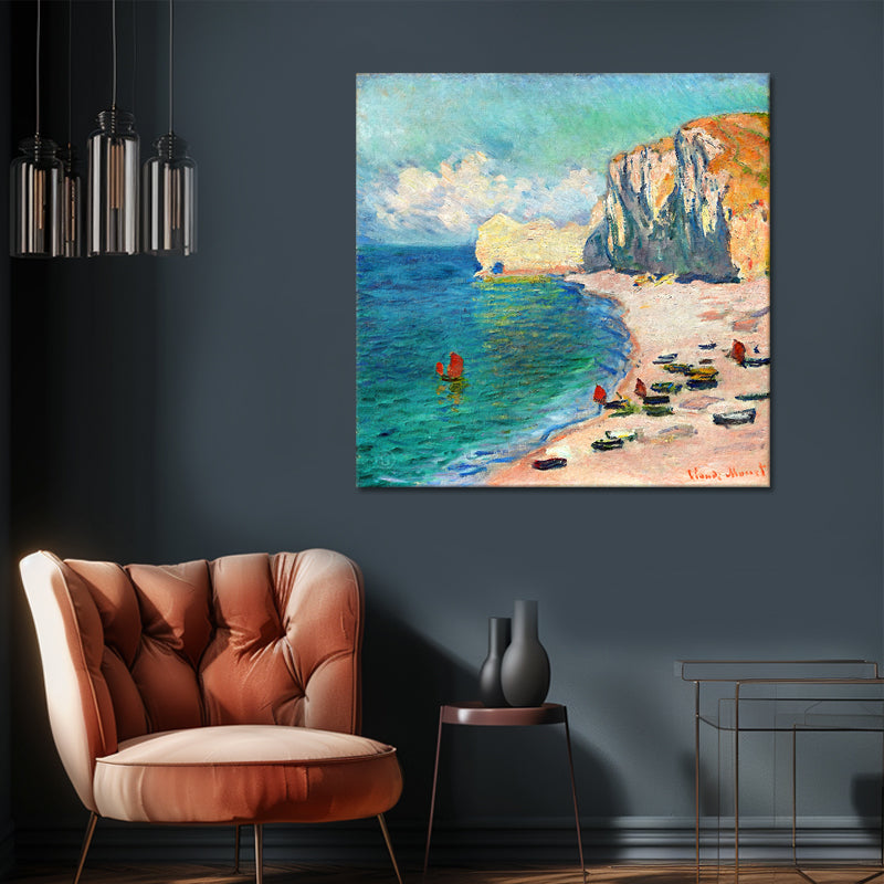Der Strand und die Falaise d’Amont – Monet