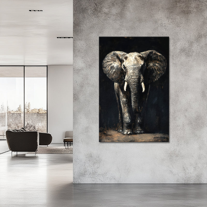 Elefant in Schwarz