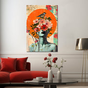 Dame mit Blumen