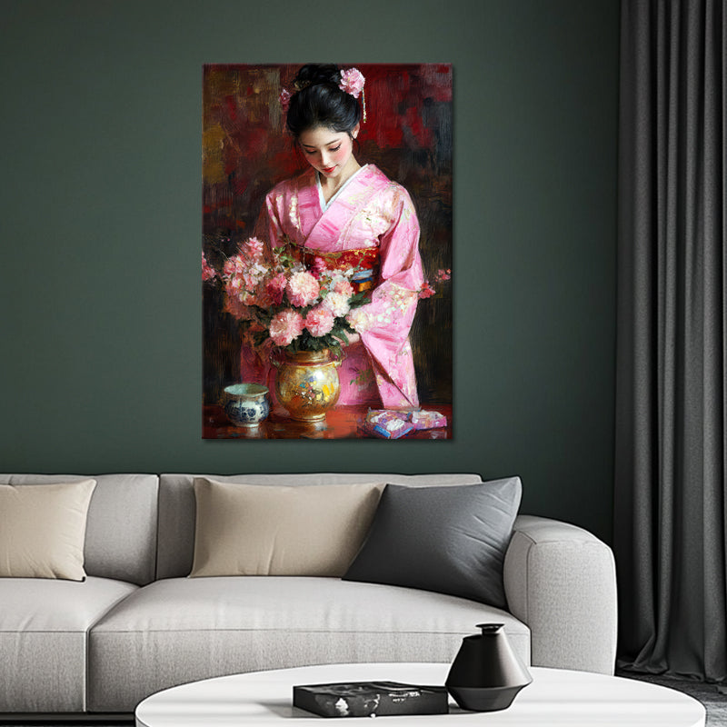 Asiatische Frau im Kimono