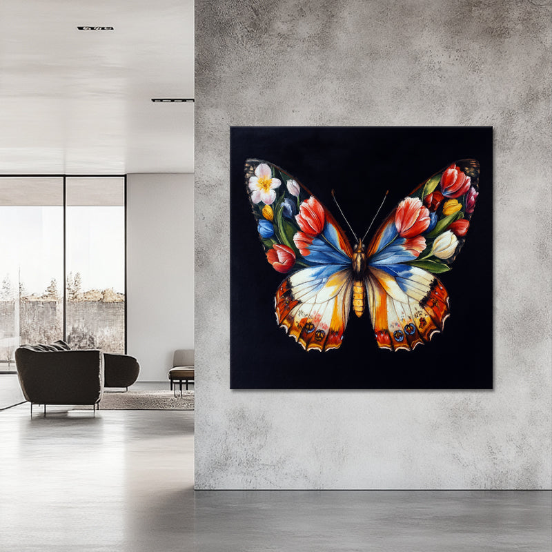 Schmetterling mit Blumen