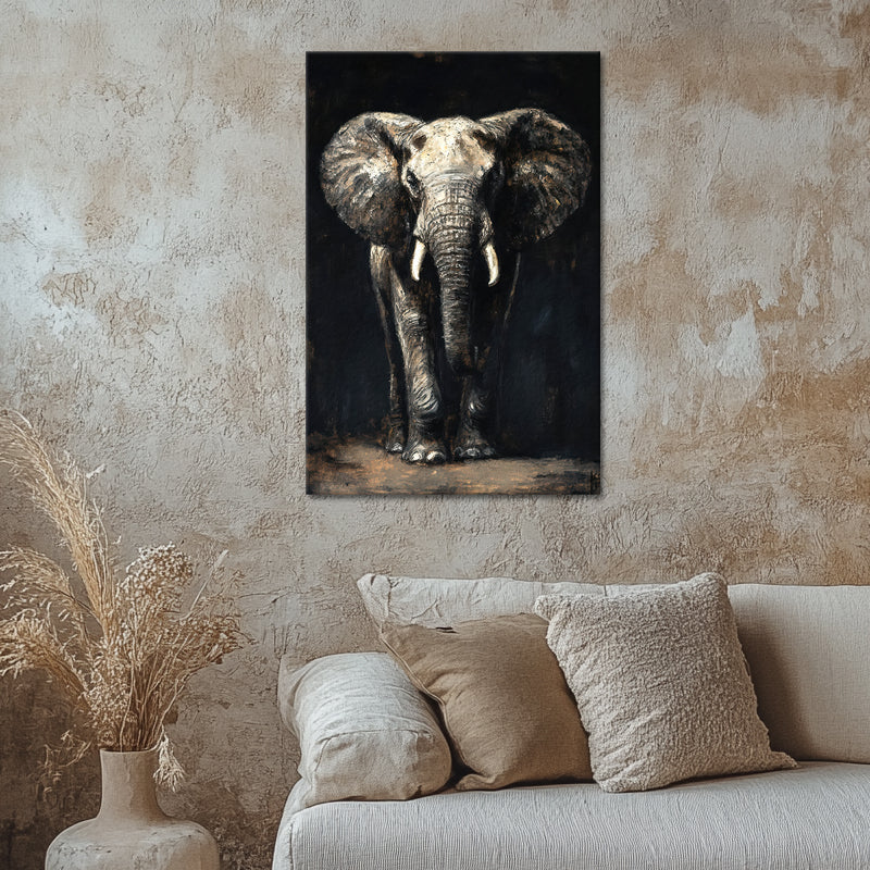 Elefant in Schwarz