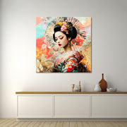 Frau im traditionellen Kimono