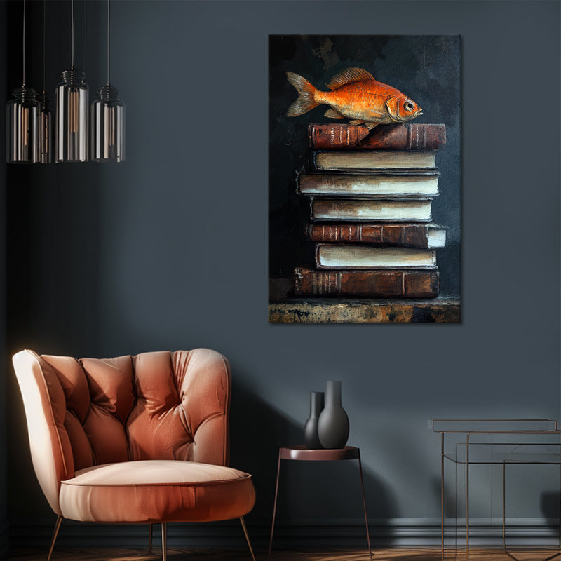 Bücher und Fisch