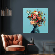 Frau mit Blumen im Haar II
