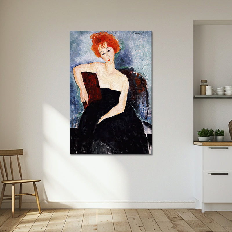 Junge Rothaarige im Abendkleid – Amedeo Modigliani