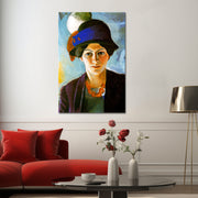 Bildnis der Frau des Künstlers mit Hut – August Macke