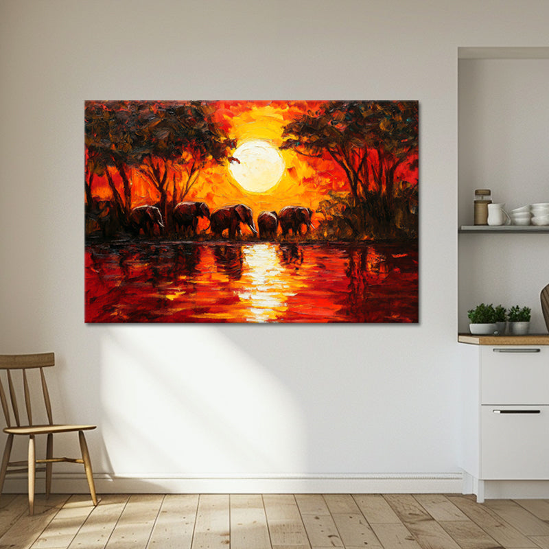 Sonnenuntergang in der Savanne