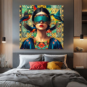 Frau im Mosaik