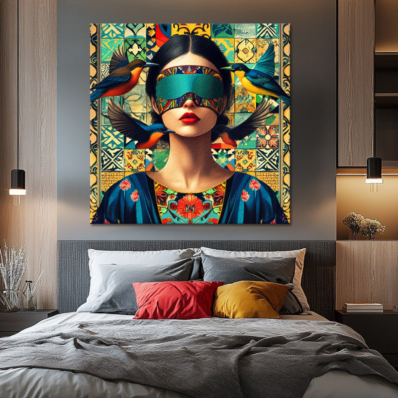 Frau im Mosaik