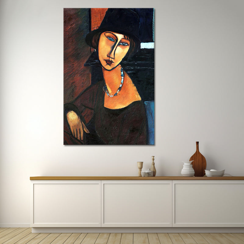 Jeanne Hébuterne mit Hut und Kette - Amedeo Modigliani
