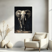Elefant in Schwarz