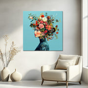 Frau mit Blumen im Haar II
