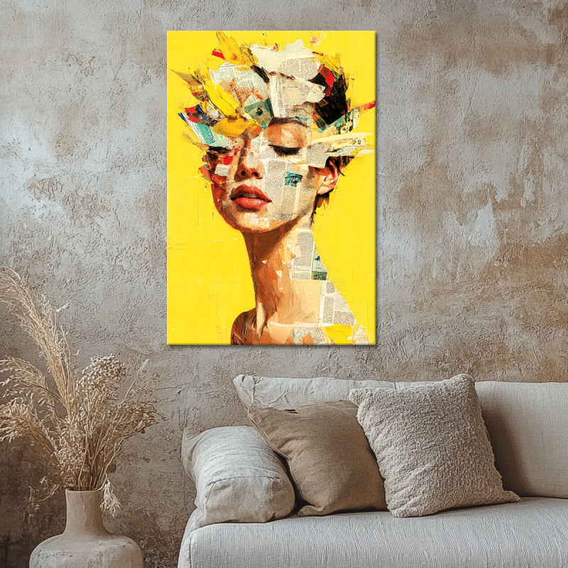 Frau Mixed-Media-Kunst