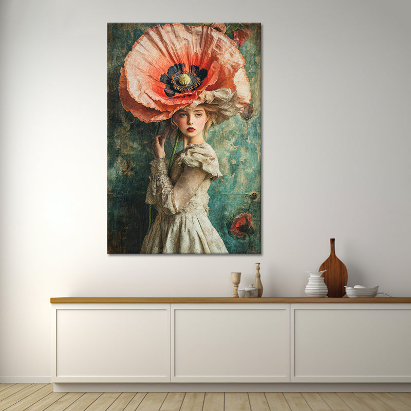 Frau mit einer großen Blume II