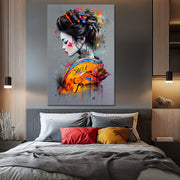 Japanische Geisha-Graffiti