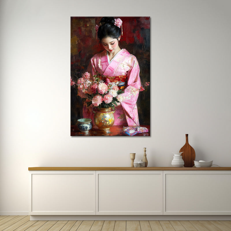 Asiatische Frau im Kimono
