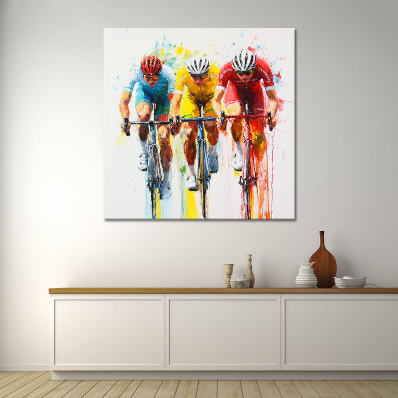 Drei Radfahrer