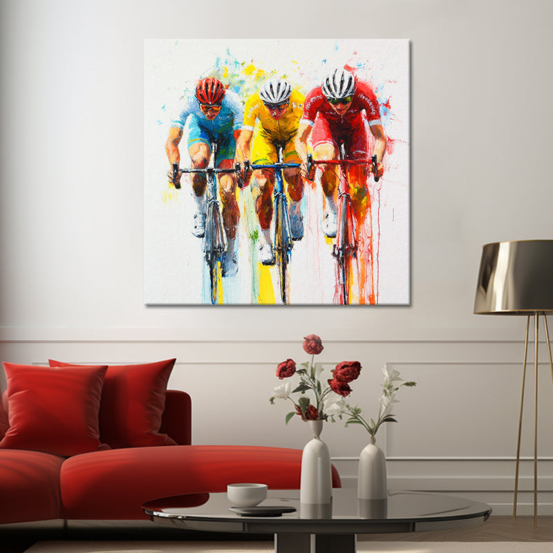 Drei Radfahrer