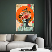 Dame mit Blumen