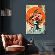 Dame mit Blumen