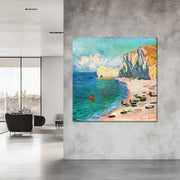 Der Strand und die Falaise d’Amont – Monet