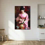 Asiatische Frau im Kimono