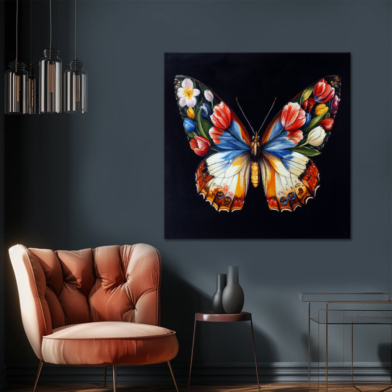 Schmetterling mit Blumen