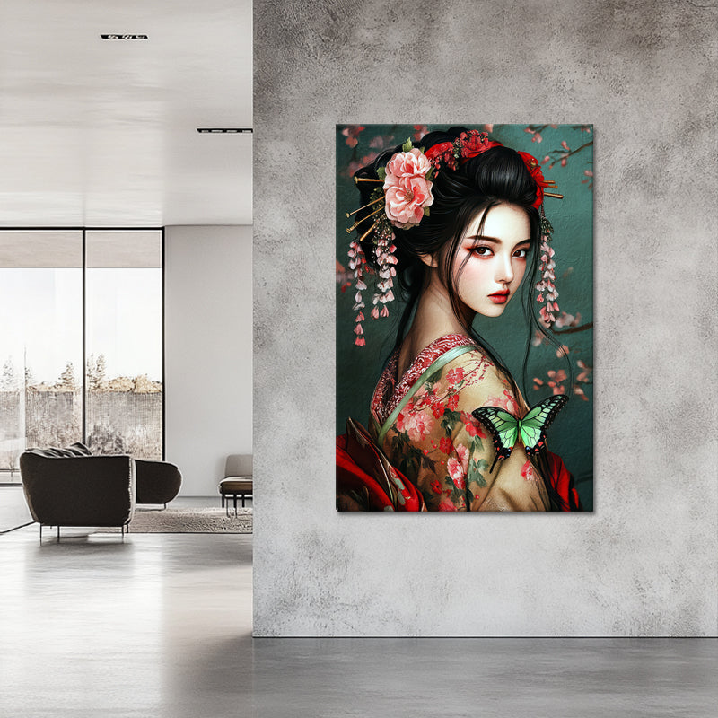 Geisha in traditioneller Kleidung