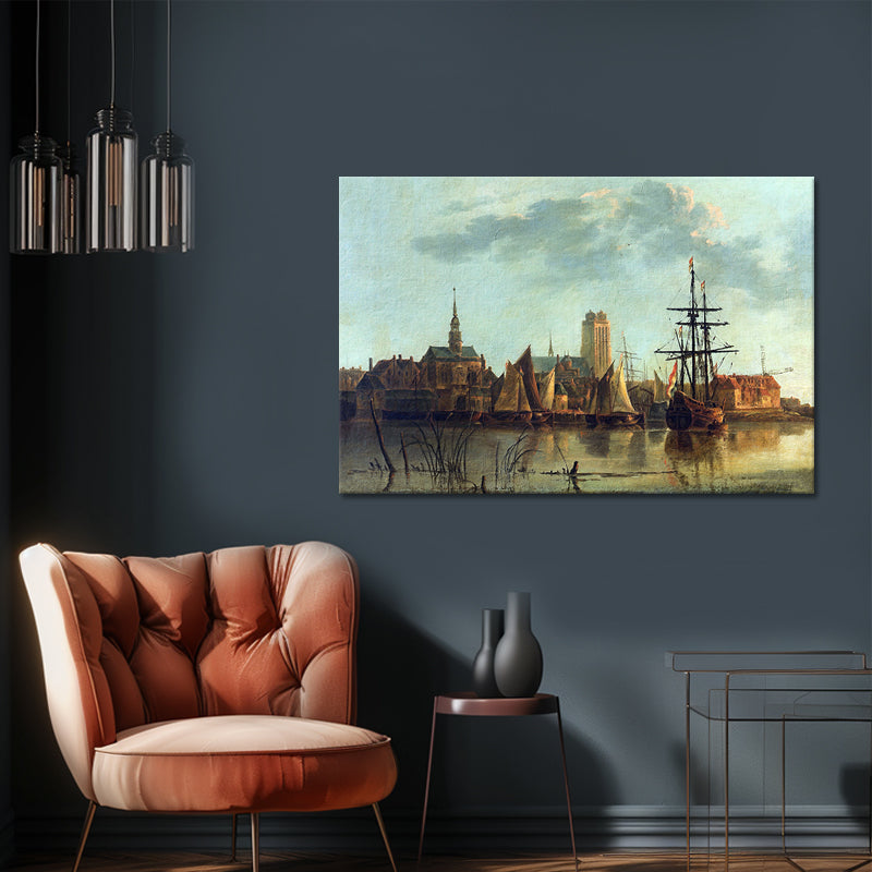 Blick auf Dordrecht bei Sonnenuntergang - Aelbert Cuyp