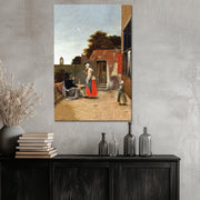 Mann und eine trinkende Frau – Pieter de Hooch