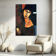Jeanne Hébuterne mit Hut und Kette - Amedeo Modigliani