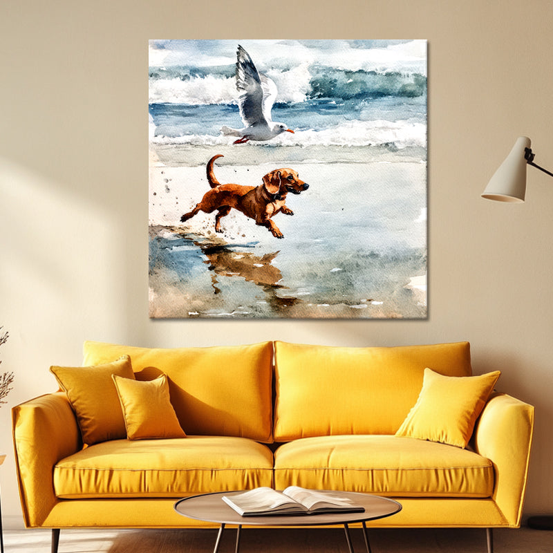 Hund und Möwe