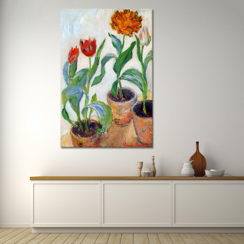 Drei Töpfe mit Tulpen - Monet