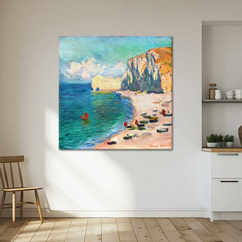 Der Strand und die Falaise d’Amont – Monet