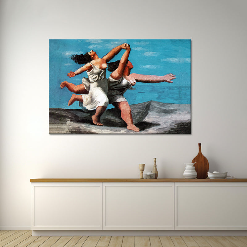 Zwei Frauen am Strand rennend - Picasso